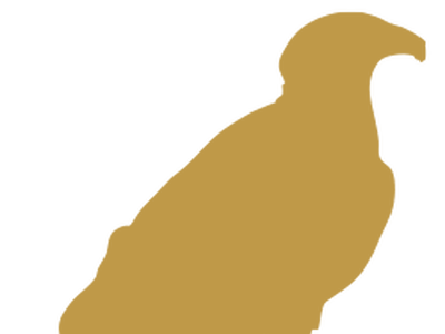 Gold icon of an eagle