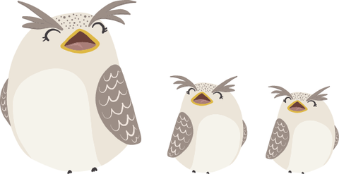 Illustration of owlets